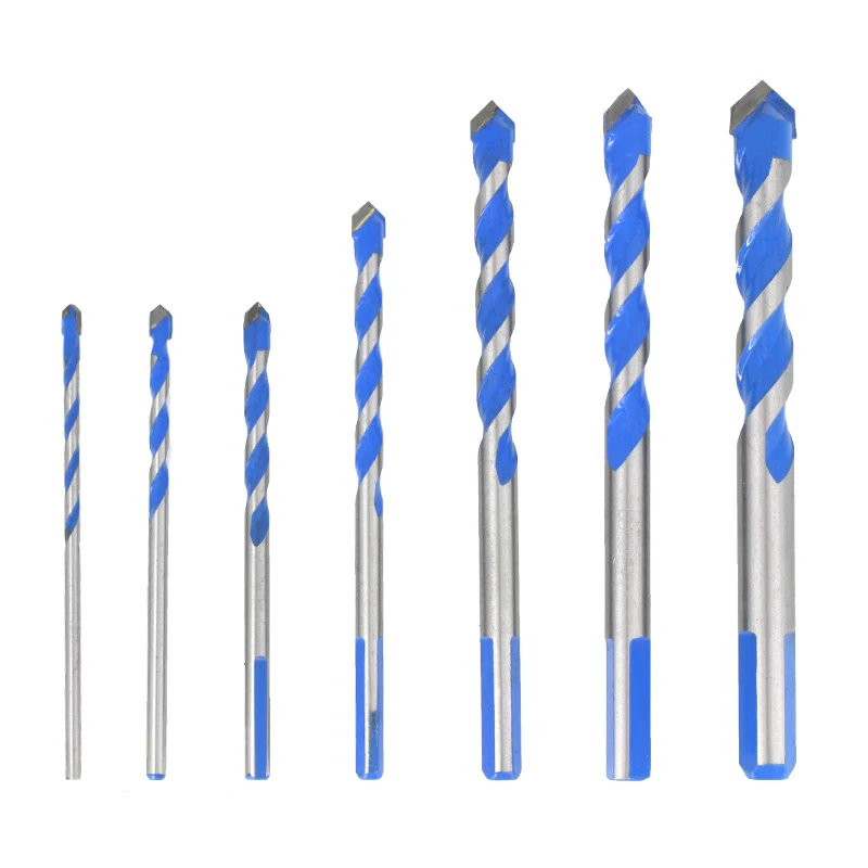 3 4 5 6 8 10 12Mm Multi-Fungsional Kaca Mata Bor Segitiga Bit Keramik Ubin Bata logam Stainless Steel Kayu 02075