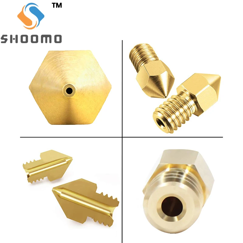 SHOOMO 3D Printer Extruder Brass Nozzles Print Head for Anet A8 Makerbot MK8 Creality CR-10  S4 S5 Ender 3 3Pro 5 Clean Tool Kit