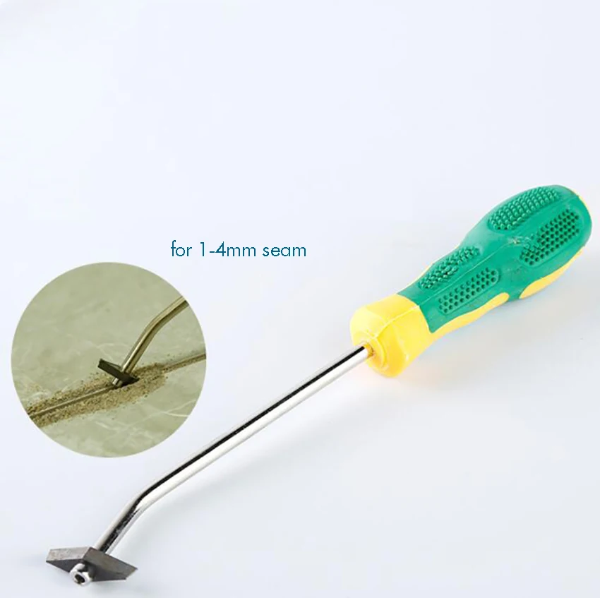Tungsten Steel Ceramic Tile Gap Drill Bit for Tile Grout, Wall Seam Cleaning Tools, Rubber Handle, Construction Tool шпатель