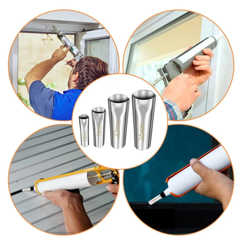 7/14/16/18pcs Caulking Nozzle Applicator Finishing Caulk Finisher Sealant Smooth Scraper Grout Kit Tool For Wall Set Accessory