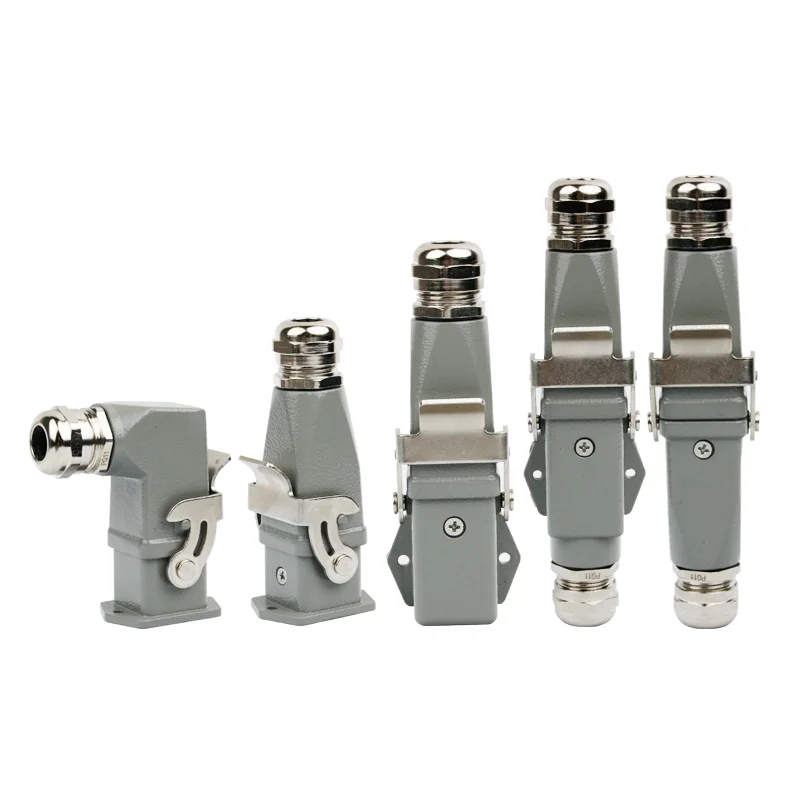 Heavy duty connector 4 + 1 core 5-core side ejection ha-003-2 rectangular plug aviation seat 6-core 8-core butt joint horizontal