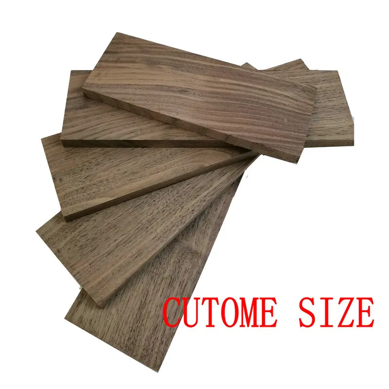 HQ TB1 DIY Material Timber Log Rare Wood Block 0.2-2CM Thin African Black Walnut Wood Lumber for Craft Hobby Tool