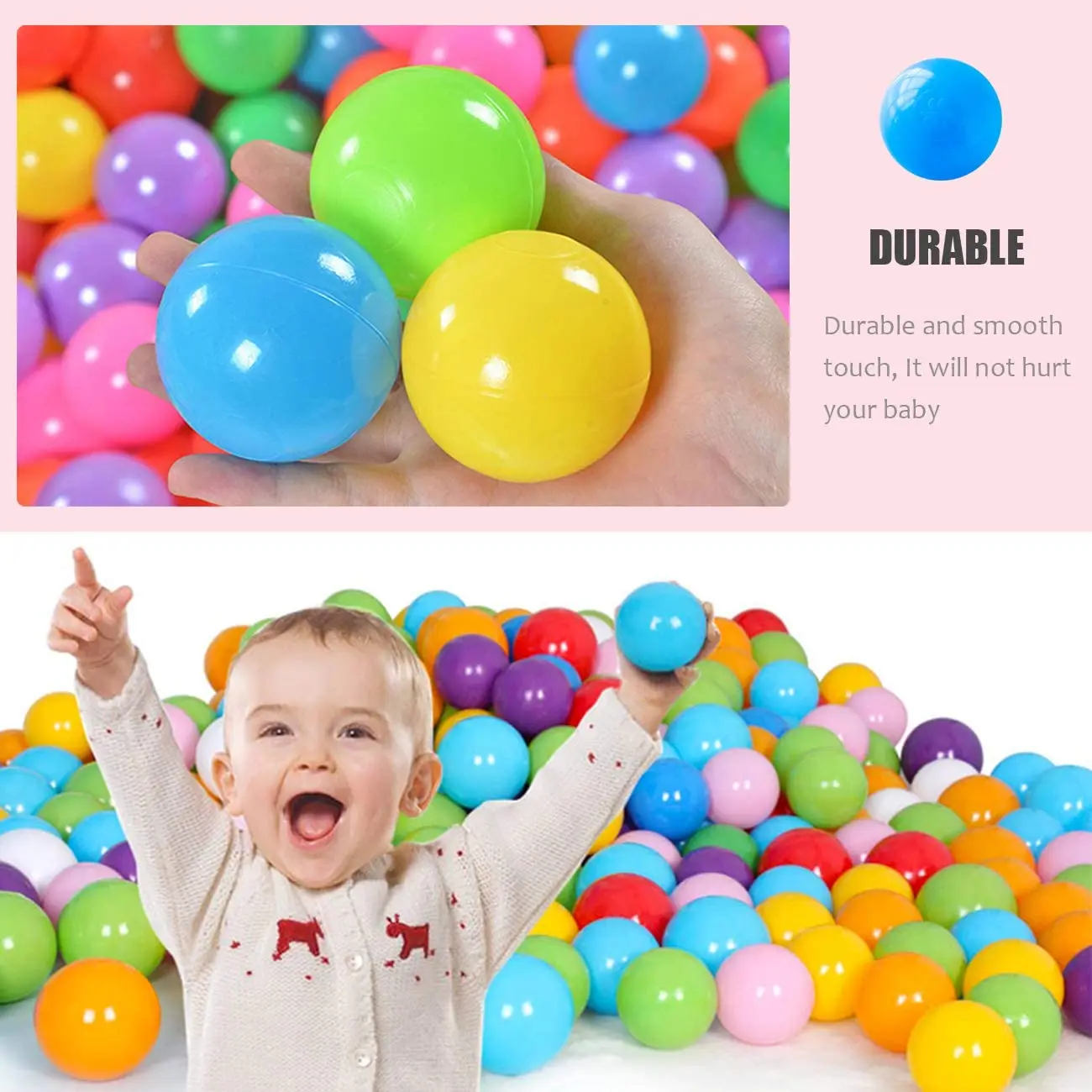 100/150PCS Outdoor Sport Colorful Ball Water Pool Ocean Wave Ball Kids Swim Pit With Basketball Hoop Play House Outdoor Tent Toy