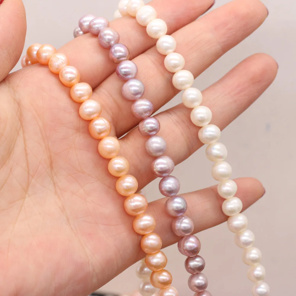 

Natural Freshwater Pearl Beads Potato Shape Loose Beads For jewelry making DIY necklace Earring bracelet accessories 7-8mm