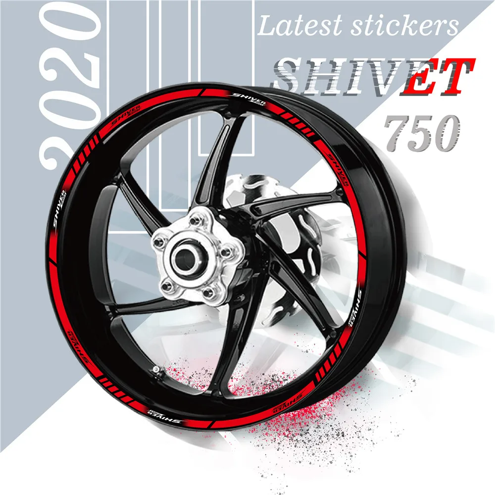 

Motorcycle front and rear wheels full cover outer rim sticker stripe wheel tire decal For APRILIA SHIVER750 shiver 750