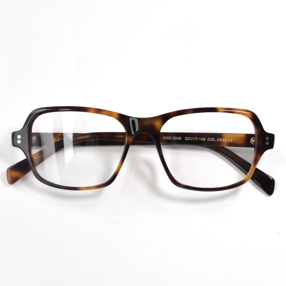 Mens Square Glasses Frame Handmade High Quality Acetate Eyeglasses Takeshi Kaneshiro Vintage Leopard Eyeglasses Diopter Eyewear