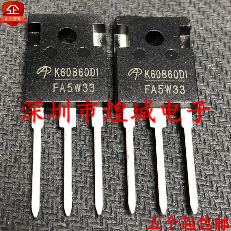 

5PCS/Lot AOK60B60D1 K60B60D1 ½TO-247 600V 120A 5