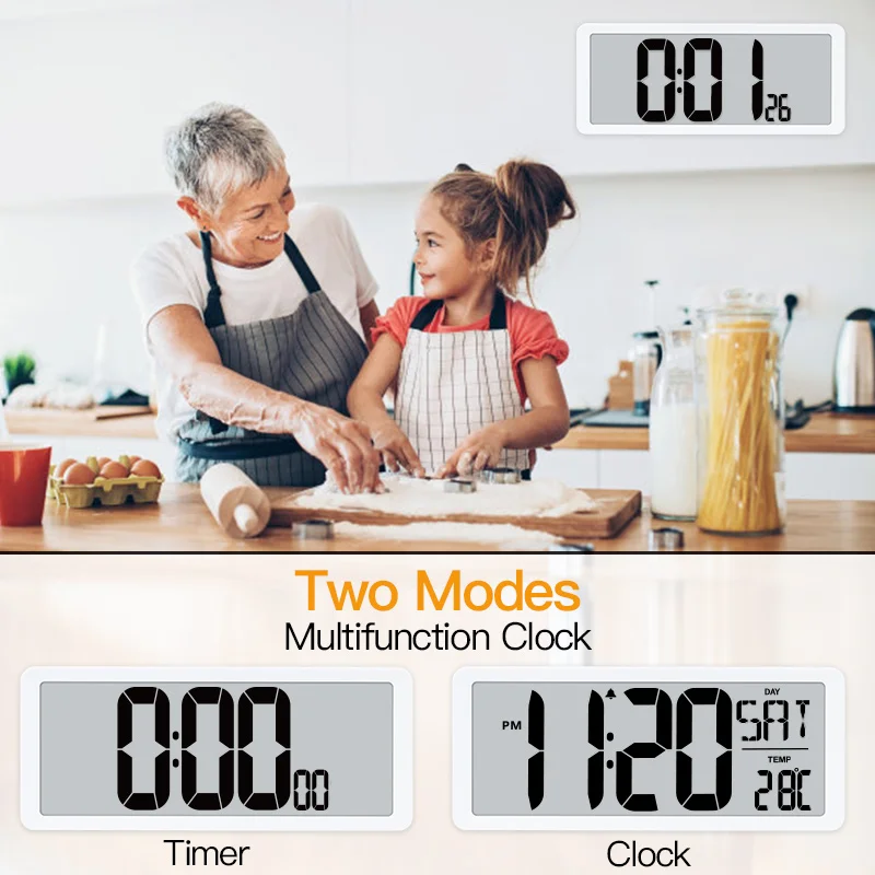 TXL Large Digital Jumbo wall clock modern design home vintage wall clock digital smart Arabic Numerals Night Light wall clock