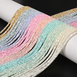 Natürlich von Süßwasserschalenperlenröhrchen, gefärbte Perle der Perle, lose Konten, um Schmuck zu machen, Rondelle Abstandhalter, Farbe, 7,5 6 Hauptverkaufsdekoration von Concha - №5