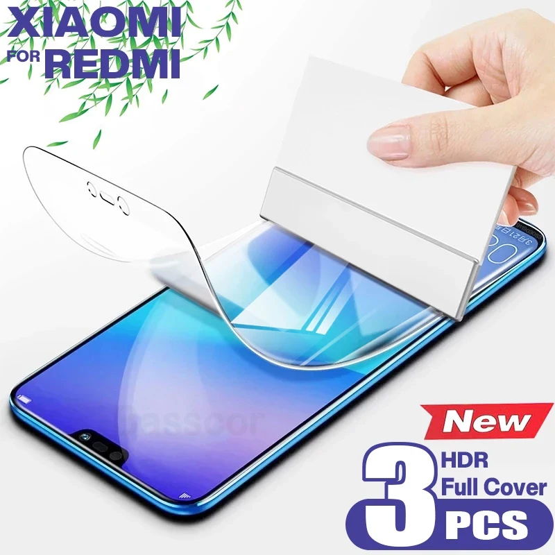 3Pcs Hydrogel Film on the Screen Protector For Xiaomi Redmi Note 10 9 11 Pro 11s Screen Protector For Poco X3 F3 MI 12x 11t Pro