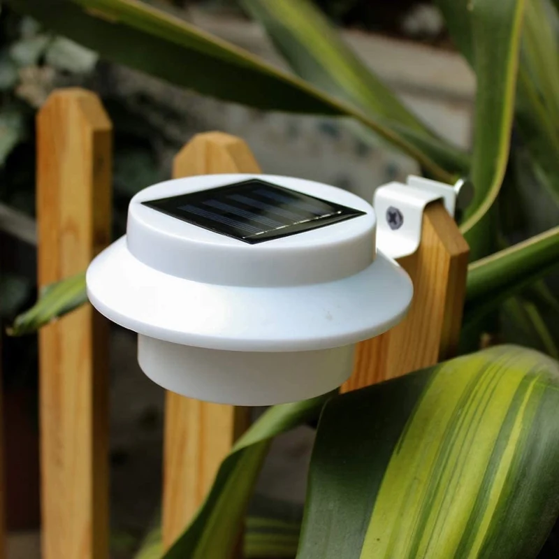 Outdoor Solar Gutter LED Lights - White Sun Power Smart Solar Gutter Night Utility Security Light