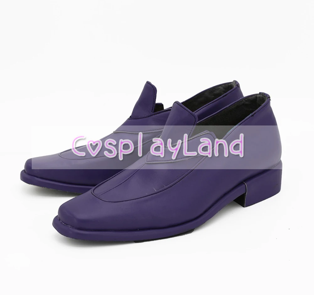 Jojos Bizarre Adventure Goldene Wind Leone Abbacchio Cosplay Stiefel Schuhe Lila Männer Angepasst Zubehör Halloween Party Schuhe