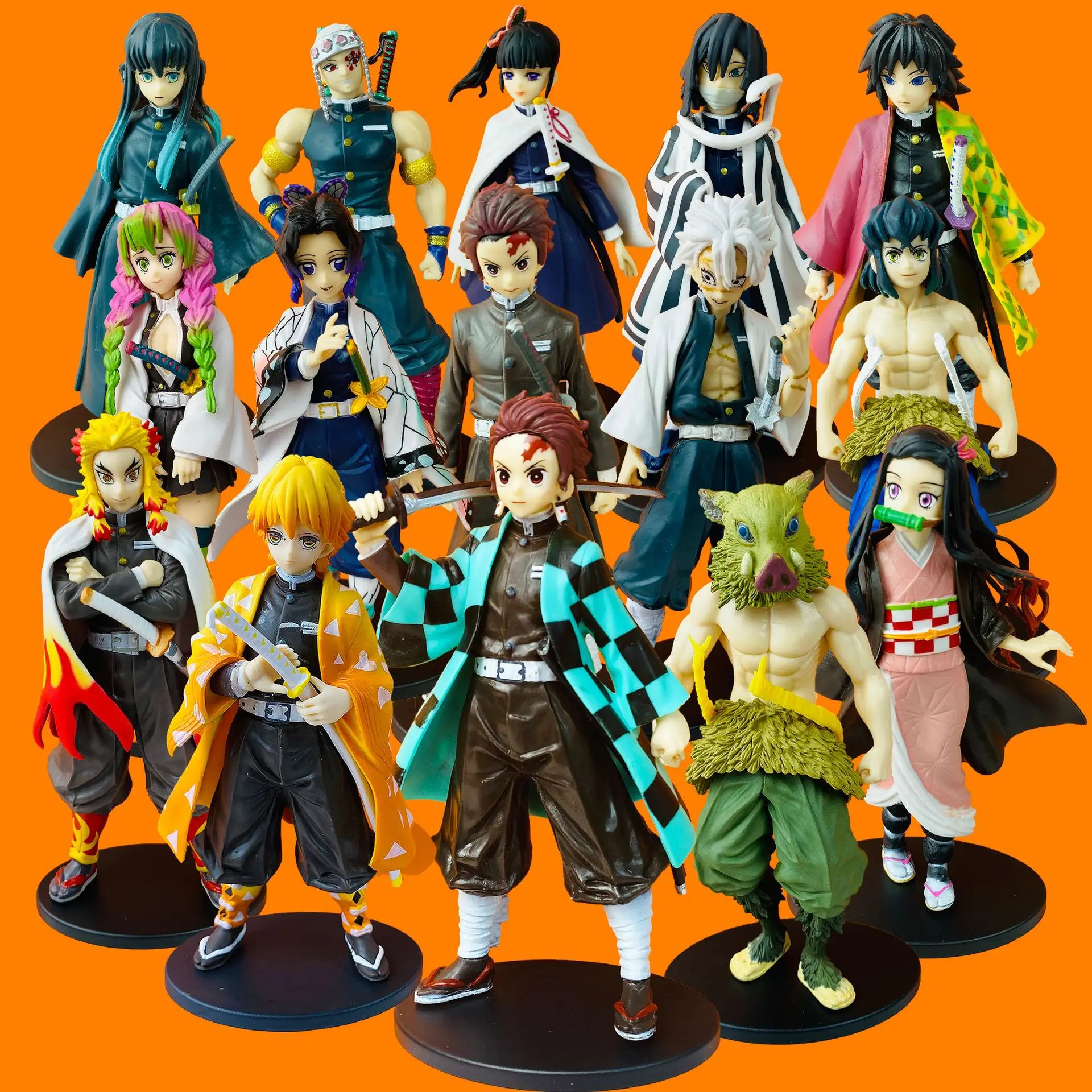 Anime Demon Slayer Action Figures Kimetsu No Yaiba Shinobu Nezuko PVC Dolls Model Collection Ornaments Japan Derivatives Toys