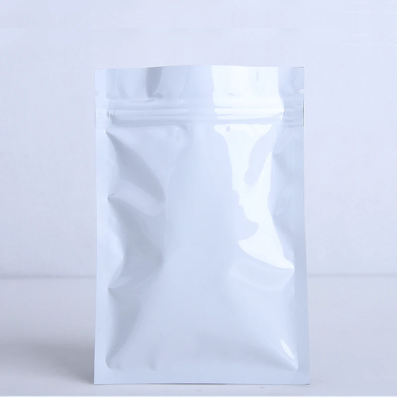 Small Tobacco Candy Cookies Flat Ziplock Pouches Storage Bag Resealable Moisture Proof Aluminum Foil Zip Lock Plastic Bags 50pcs