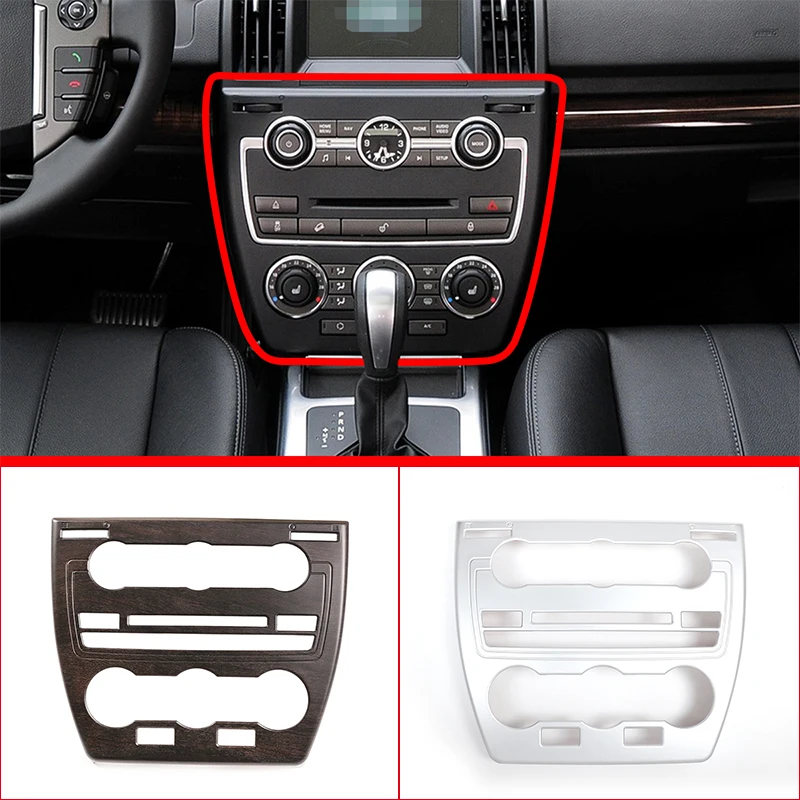 

For Land Rover Freelander 2 2013-2015 Accessories Car Interior Chrome Air Conditioning CD Console Panel Cover Trim Car Styling