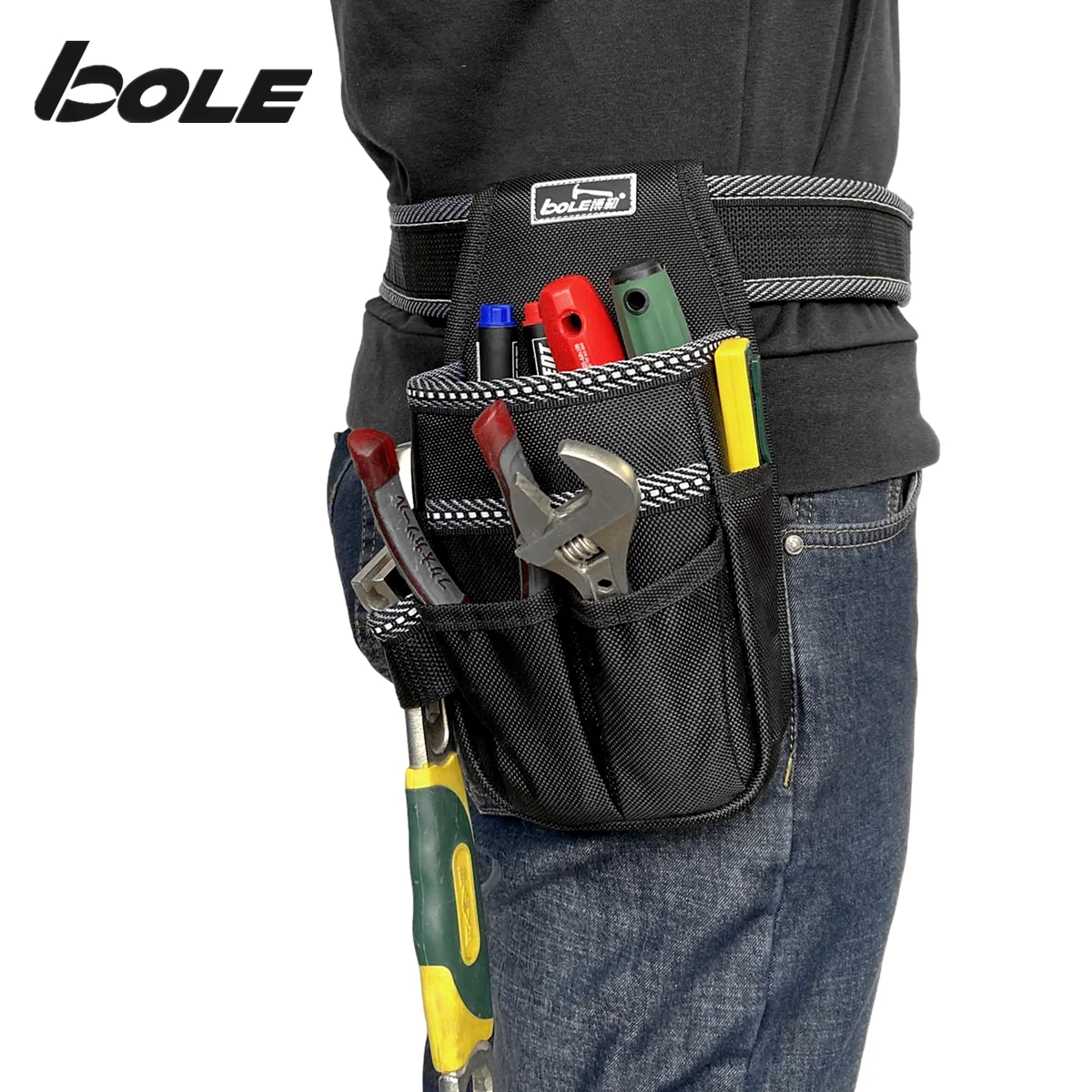 BOLE Hand Repair Tools Holder Multifunction Bags Professional Electrician Tool Bag Screws Nails Drill Bits Storage Bag