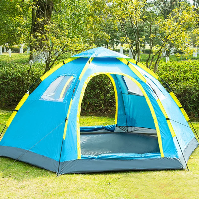 

Fully-automatic outdoor camping tent tourism tents 6 - 8 hexagonal big tent/6-8persons large family automatic camping tent