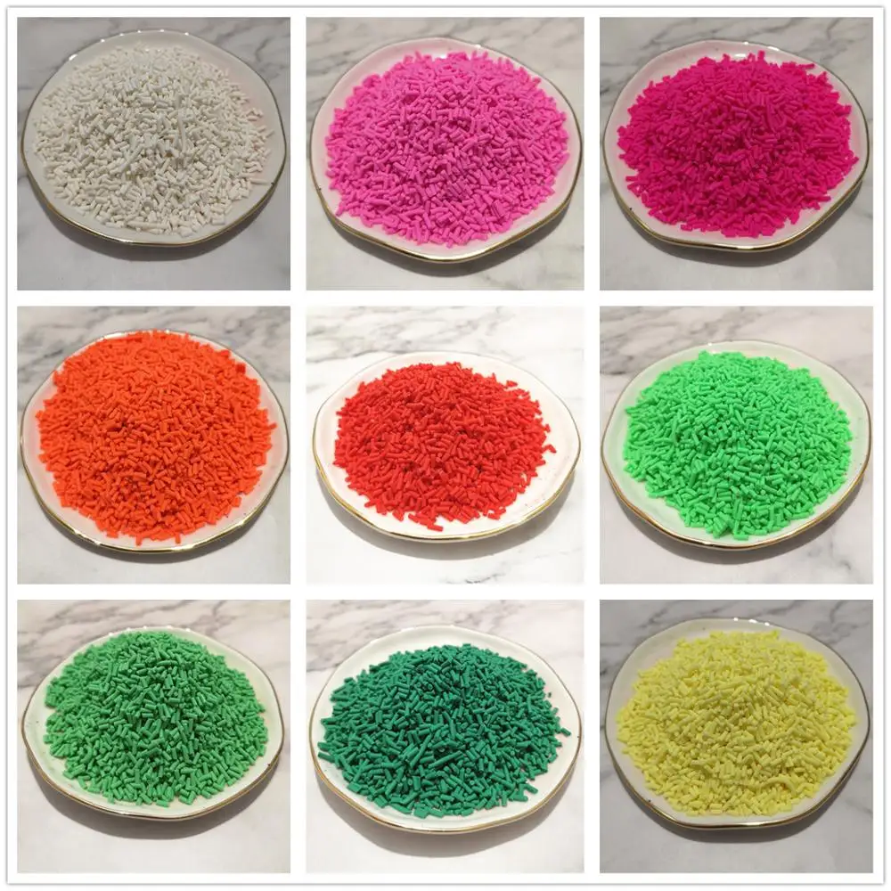 100g Polymer Hot Soft Clay Sprinkles Colorful  for DIY Nail  Earring necklace Hair accessories Jewelry  in Slime Supplies