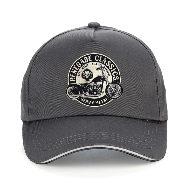 Gorra de béisbol de Heavy Metal para hombre, gorro con Cierre trasero, 100% algodón, Estilo Vintage, Glory Bounds, Motorcycle USA