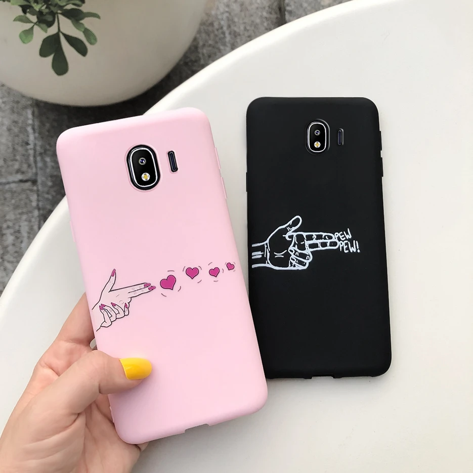 Pełna pokrywa dla Samsung Galaxy J4 2018 przypadku J400F śliczny nadruk telefon miękka TPU etui na samsunga J4 2018 J 4 SM-J400F J400 zderzak — zdjęcie 4