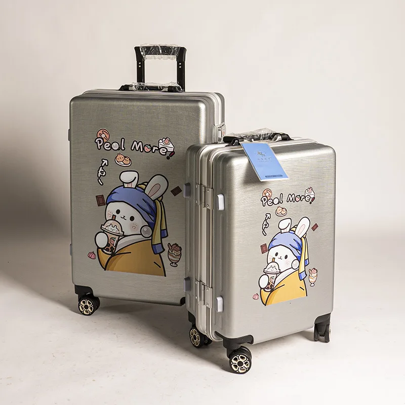 20 "24 pollici Cartoon Cute aluminium Frame Travel valigia per bambini su ruote bagaglio a mano valigia d'imbarco spedizione gratuita