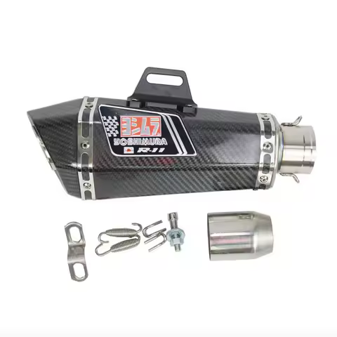 Moto 51mm Motorcycle Exhaust Pipe Muffler Carbon Fiber Small Hexagon Exhaust With DBkiller For Z900 MT09 KTM390 CBR1000 R6 R25