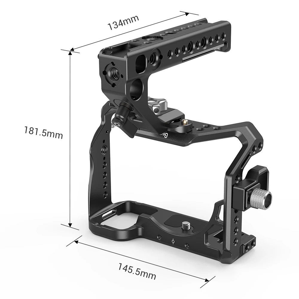 SMALLRIG Camera Cage Kit Master Kit for Sony Alpha 7S III / A7S III / A7S3 with HDMI Cable Clamp NATO Rail NATO Top Handle -3009