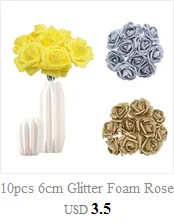 1 Stück Gold Rose Blume Folie Überzogene Kunststoff Künstliche Rosen Valentinstag Geschenk Schönheit Goldene Blumen für Zuhause Hochzeit Dekoration – Detail 16