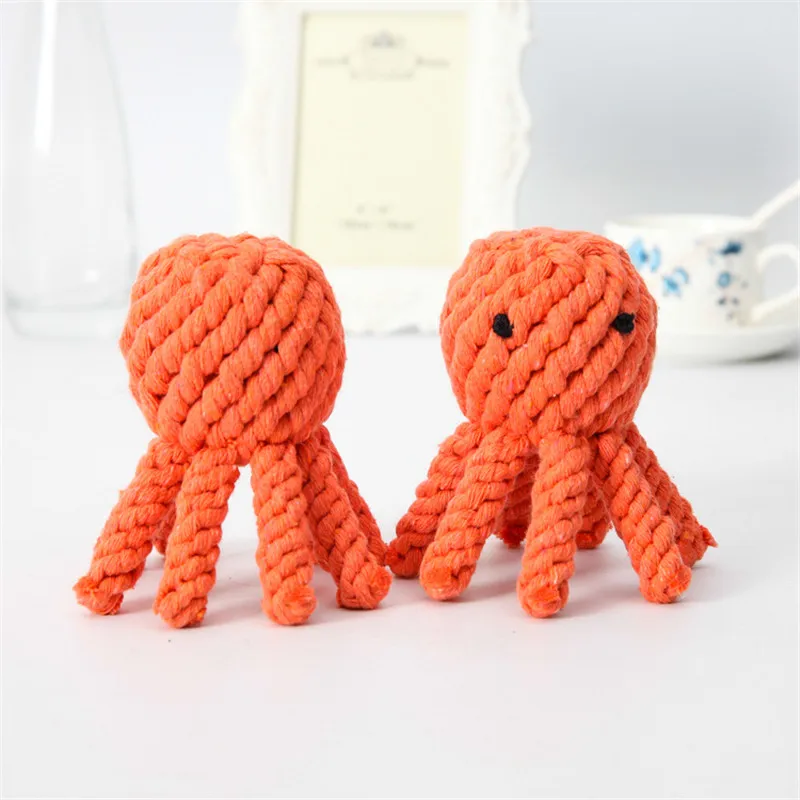 Cute Octopus Pulpo Pet Rope Toys Safety Puppy Dog Chew Toy for Small Dogs Chiahuahua Terrier perros accesorios zabawki dla psa