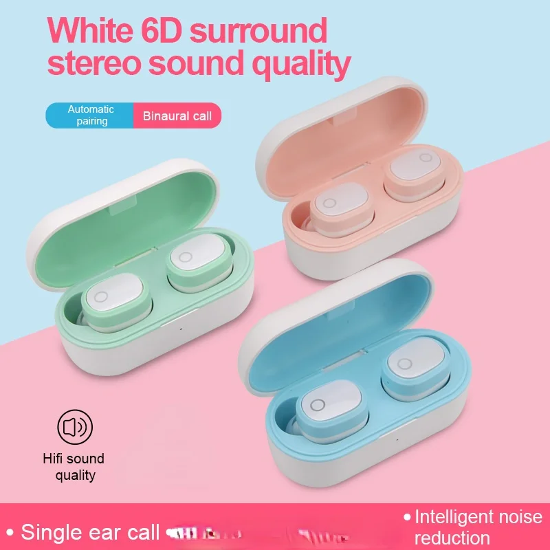 6D Surround Sound Quality IPX5 Waterproof, Wireless Bluetooth-compatible Headset, Suitable for A Variety of Mobile Phones 5.1