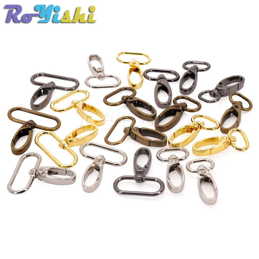 5Pcs/Pack 15/20/25/32/38mm Metal Snap Hook Lobster Clasp Collar Carabiner Belt Buckles DIY KeyChain Bag Part Accessories