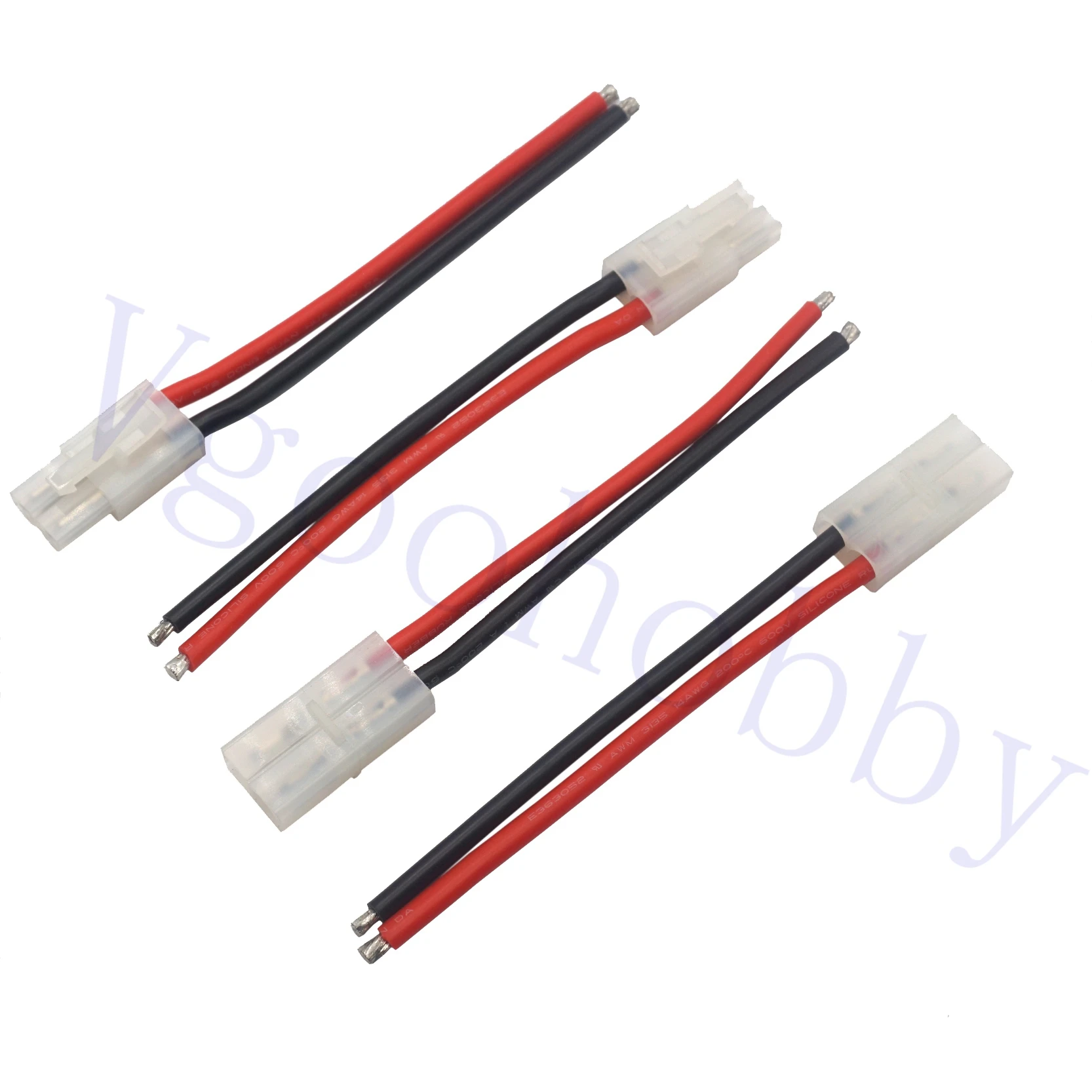 4Pairs Tamiya Style Plug Male Female Connector Adapter with 10cm 14AWG Silicon Wire Cable for RC Car Lipo Battery Charger