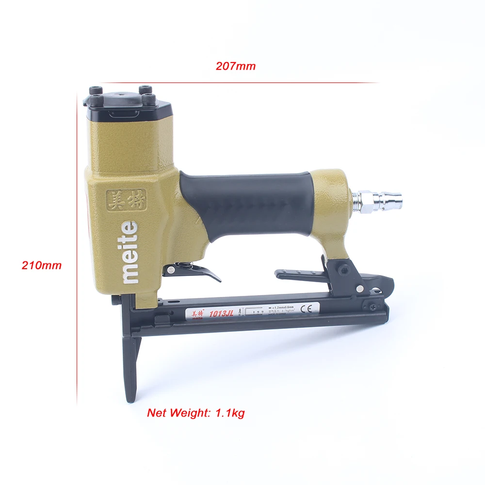 Meite 20GA 1013JL Pneumatic 11.2mm Crown Staples Gun  Etra Long Mouth Air Stapler