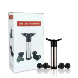 Wine Preserver Vacuum Air Pump  Wine Bottle Stoppers Durable Stainless Steel Construction Airtight, Leak-Proof Seal Easy