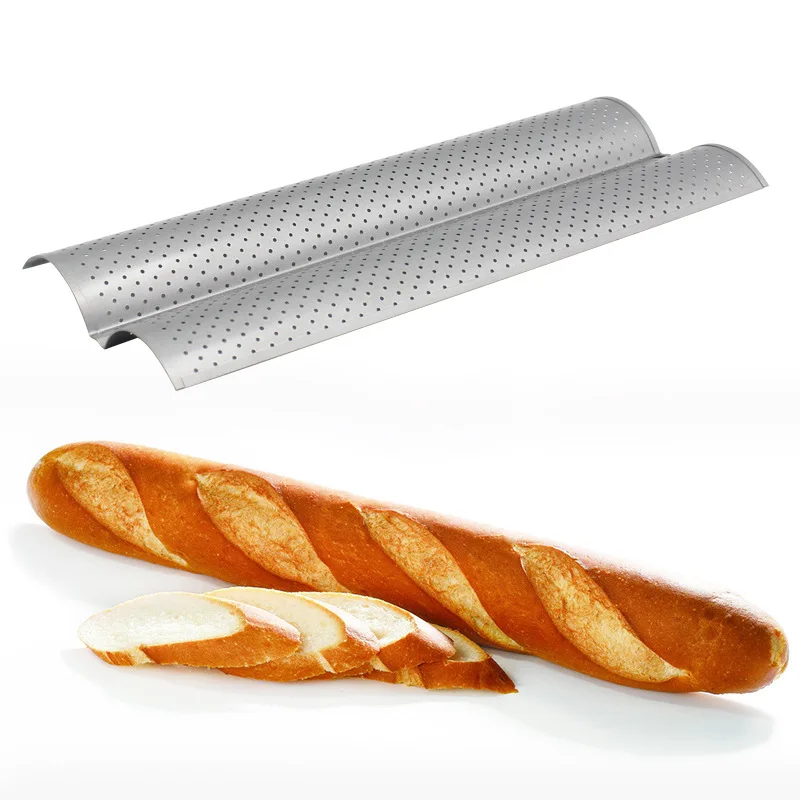 

French Bread Baking Mold Bread Wave Baking Tray Practical Cake Baguette Mold Pans 2/3/4 Waves Bread Baking Tools Groove