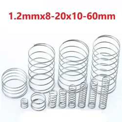 304 Stainless Steel Compression Spring Compressed 1.2mm Wire Diameter Return Springs 10PCS