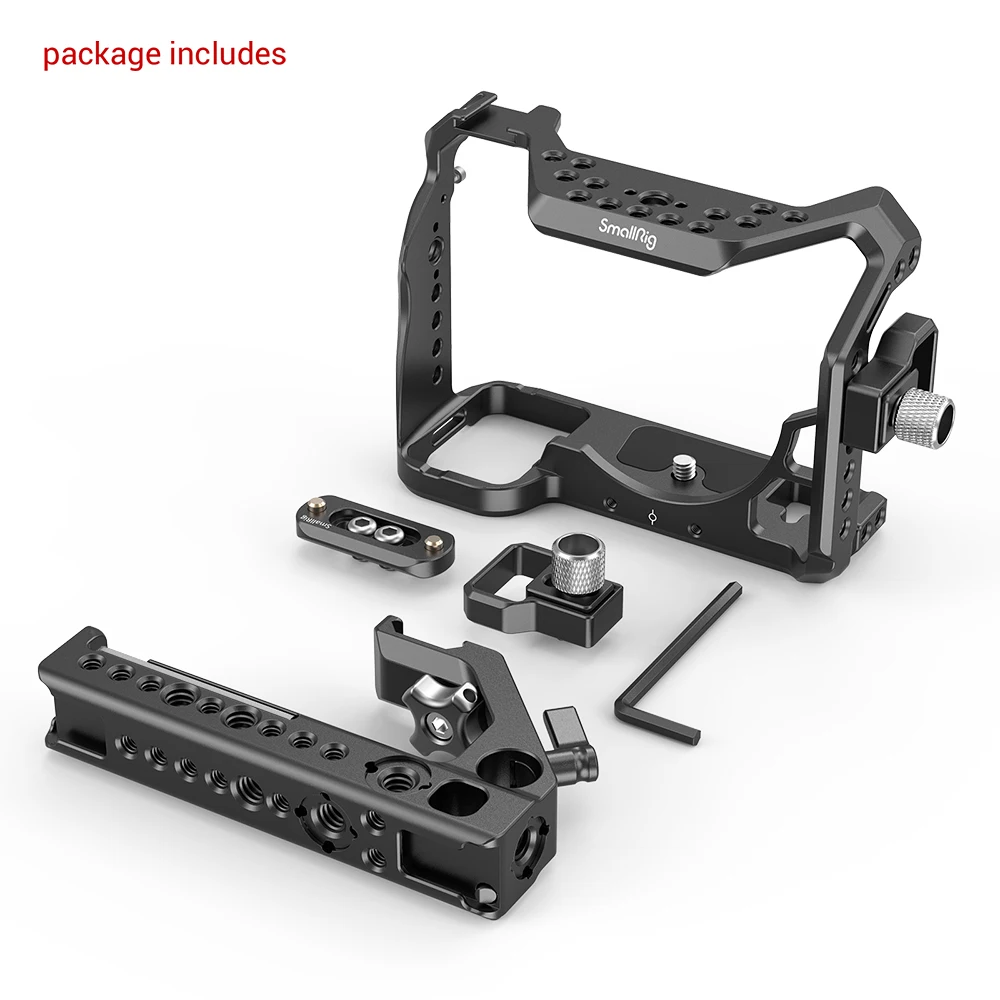 SMALLRIG Camera Cage Kit Master Kit for Sony Alpha 7S III / A7S III / A7S3 with HDMI Cable Clamp NATO Rail NATO Top Handle -3009