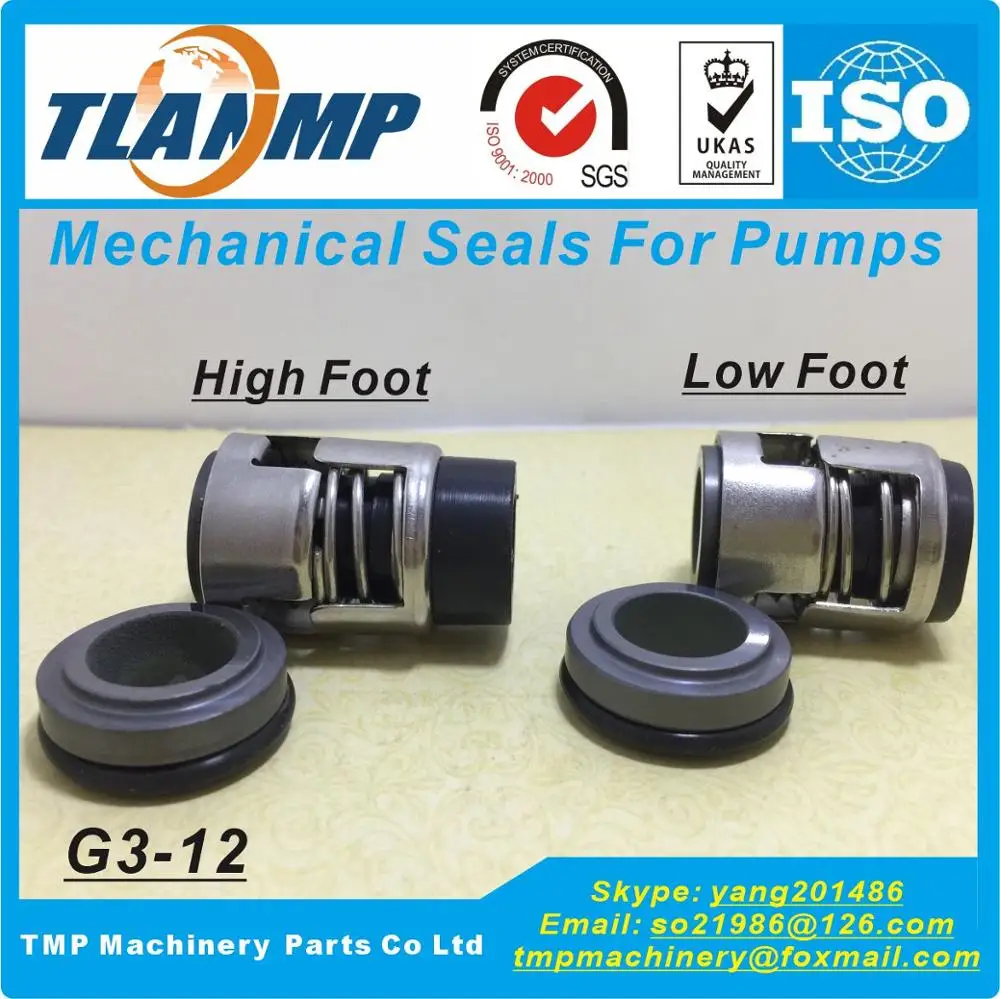 G3-12 , G03-12 ,CHI-12 (High/Low Foot) G3-12H/L Mechanical Seals For Shaft 12mm CH,CHI,CHE,CRK,SPK,TP,AP Pumps ( P/N 405096)