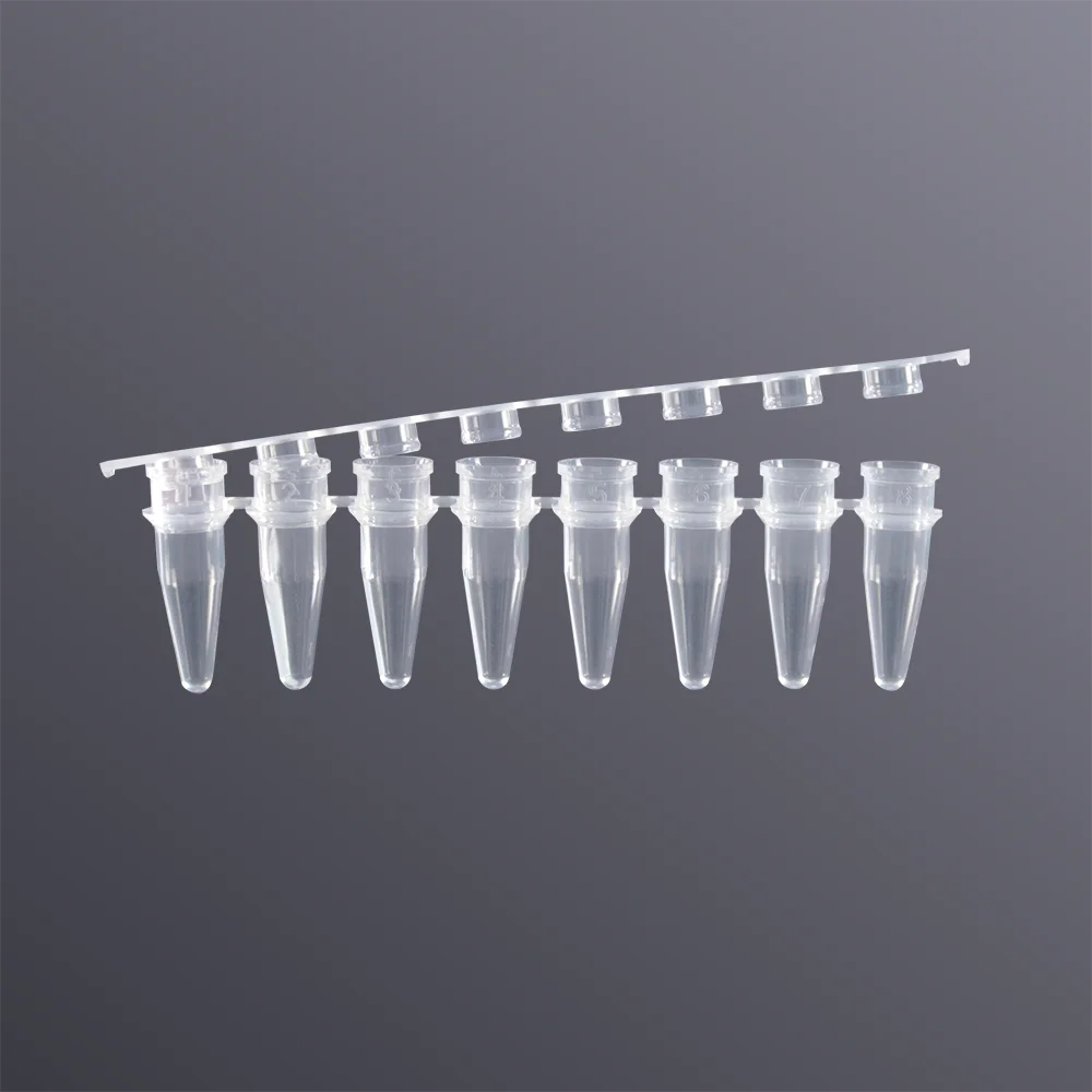 

PCR Strip Tubes 0.2ml PCR -8 Centrifuge Tube 0.1ml Ultra-thin Wall DNase-/RNase-free Nonpyrogenic Noncytotoxic 125 Strips