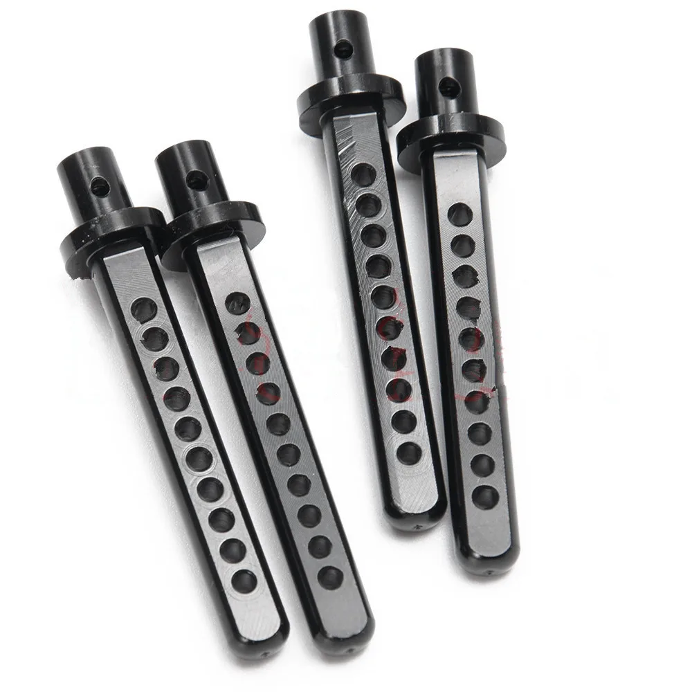 4 قطعة أسود/فضي معدن الجسم شل حامل آخر استبدال قطع الغيار ل 1/10 RC سيارة محوري SCX10 90046 90047 90059 90060