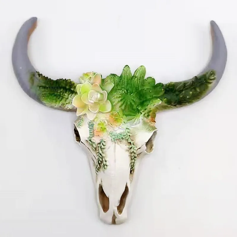 

Plant Bull Skull Silicone Mold DIY Soap Plaster Resin Model Kitchen Making Chocolate Cake Mold