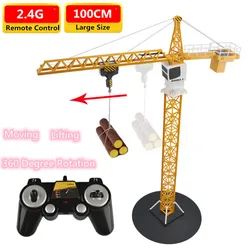 100CM alta simulazione torre gru a bandiera camion rotazione di 360 gradi gancio sollevamento mobile ack 250g ingegneria del carico Vehical Boy Gift