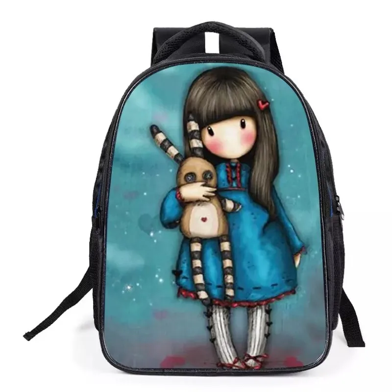 Mochila-Sac d\'école de peinture de beauté pour enfants, sac à dos portable respirant, sac à dos léger pour fille, grande capacité, tendance