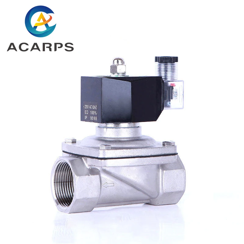 

1-1/4" Normally Closed Stainless Steel Solenoid Valve IP65 DN32 Pipe Control Switch Water Valves 12V 24V 110V 220V