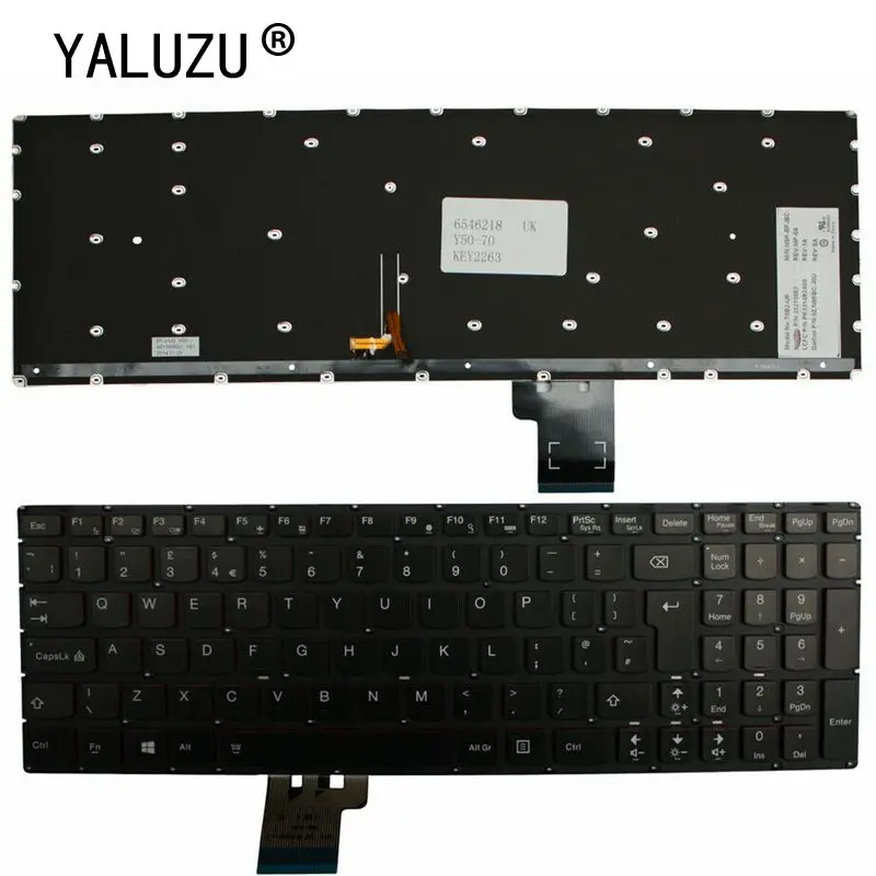 

UK Layout Keyboard FOR Lenovo Y50-70 With backlight