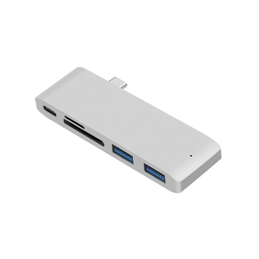 5 In 1 USB-C Hub Type-C To USB 3.0+PD+SD+TF Card Reader Hub, USB 3.0 Ports Power Hub, Multifunctional Notebook Type-C Dock