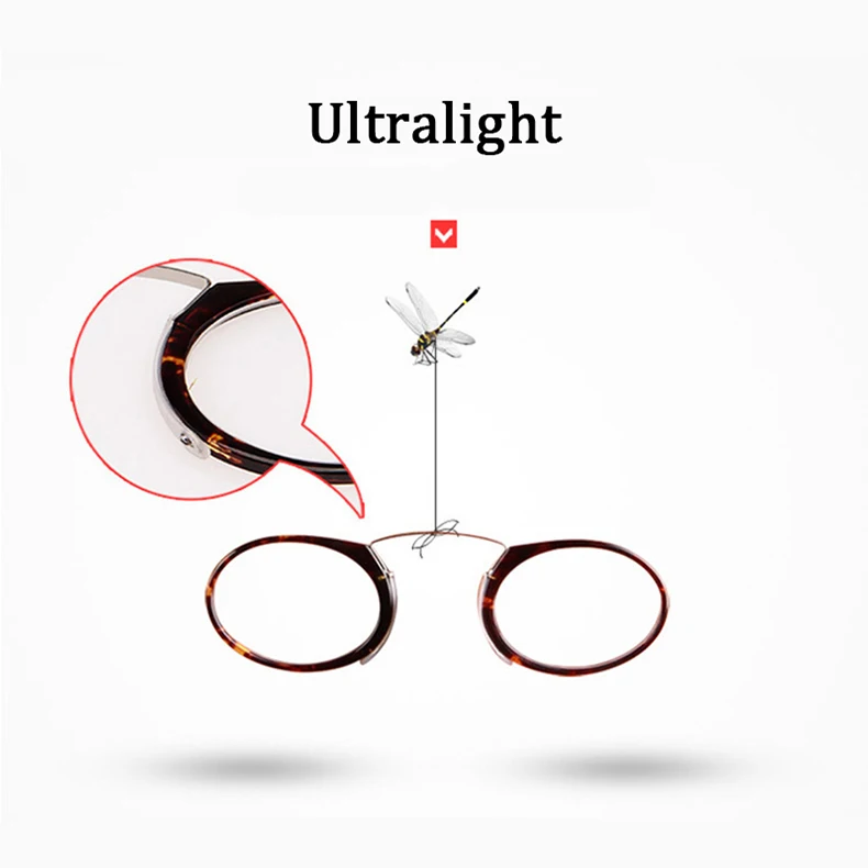 Sighttoo Nase Ruhen Lesebrille Männer Leser Brille Pince-Nez Brillen Mit Fall Rezept TR90 Brillen – Detail 3