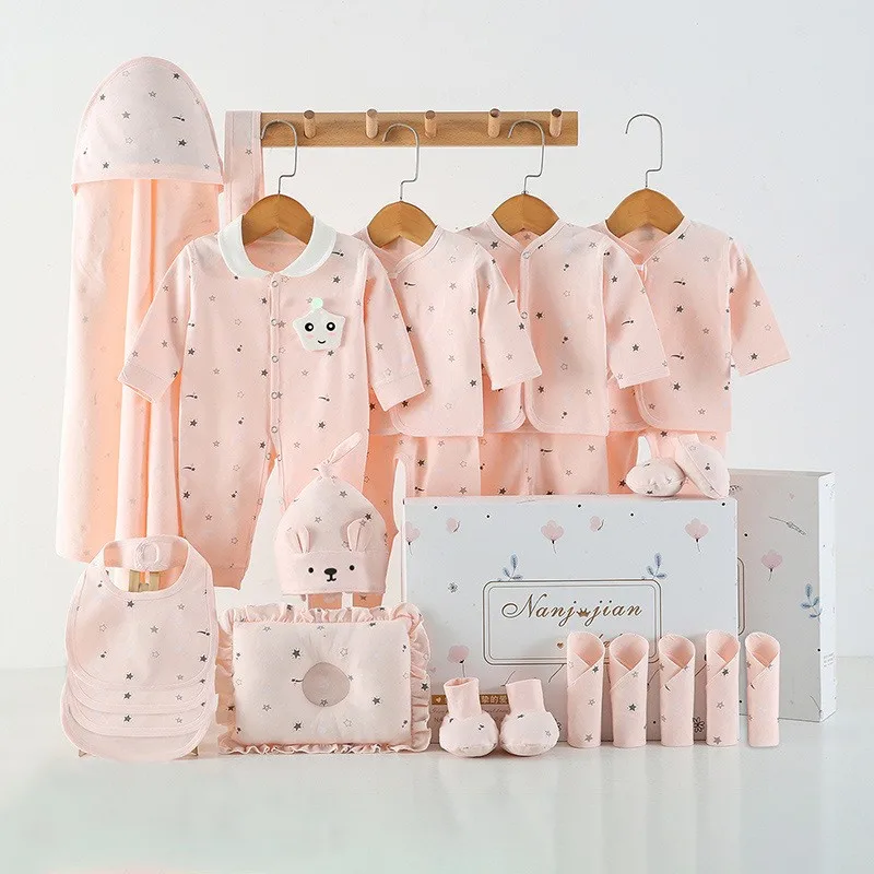 16-24pieces/0-3months Newborn Baby Clothing Set Newborn Gift Kids Clothes Suit Unisex 100% Cotton Toddler Clothing Sets No Box