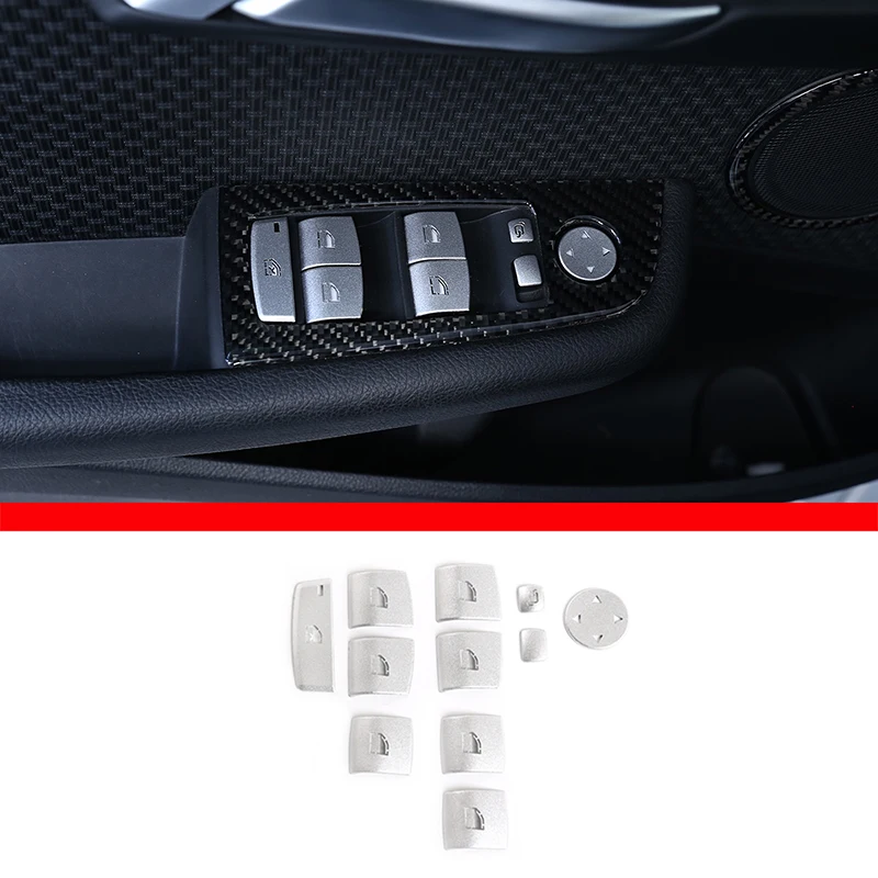 

Car Window Lift Switch Button Cover Door Open Sticker Trim Fit For BMW 1 3 4 5 Series X1 X2 X3 X4 X5 X6Auto Interior Accessories