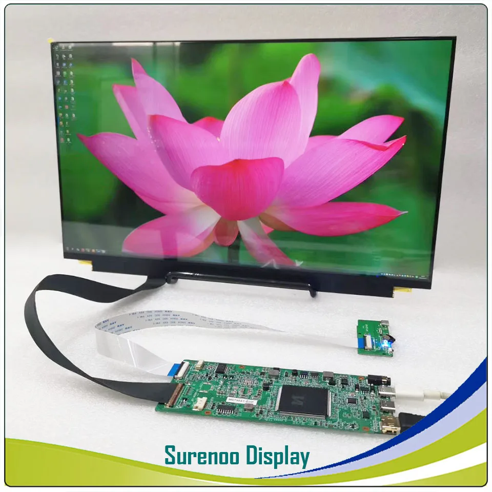 Écran de moniteur LCD 4K 3840x2160, 15.6 pouces, pour Projection de câble, Compatible HDMI et type-c, Module One Line Pass, Windows et Android